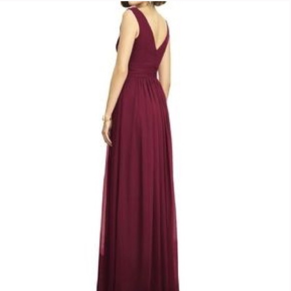 NEW Dessy Collection Surplice Ruched Chiffon Gown Size 10 - Picture 2 of 5